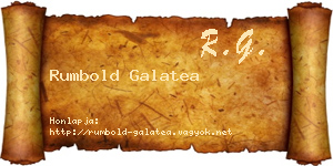 Rumbold Galatea névjegykártya